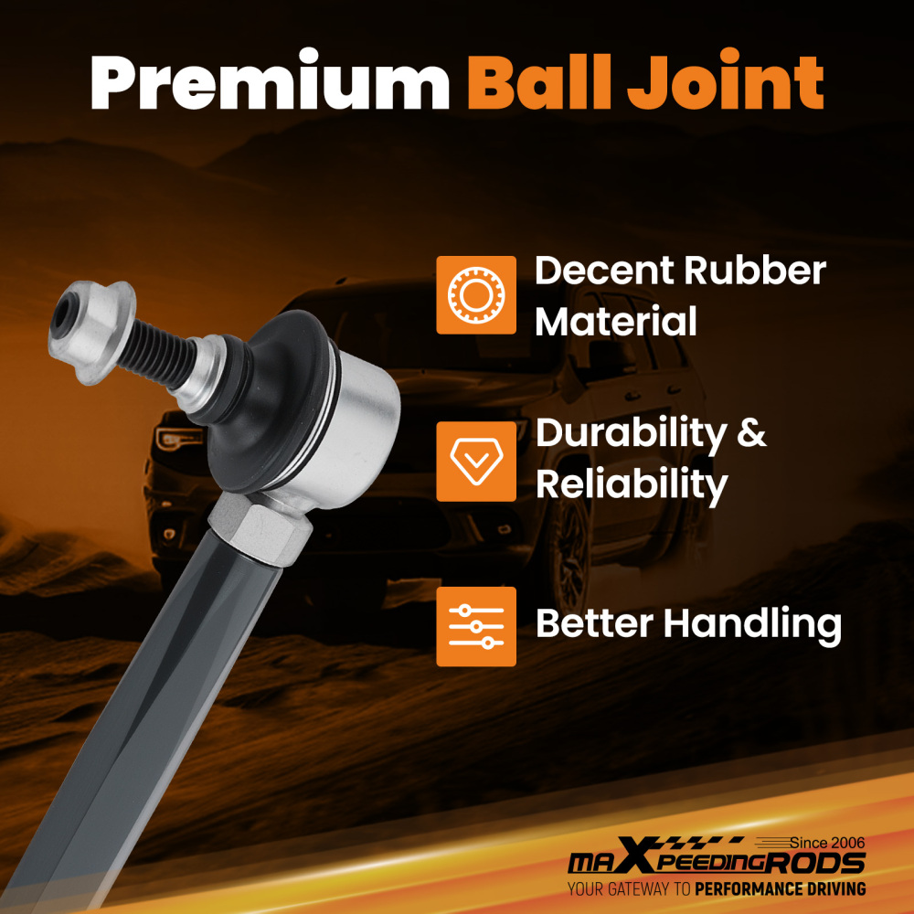 Pair Adjustable Front Sway Bar End Link 280-330mm compatible for Honda Civic 2016 2017-2019