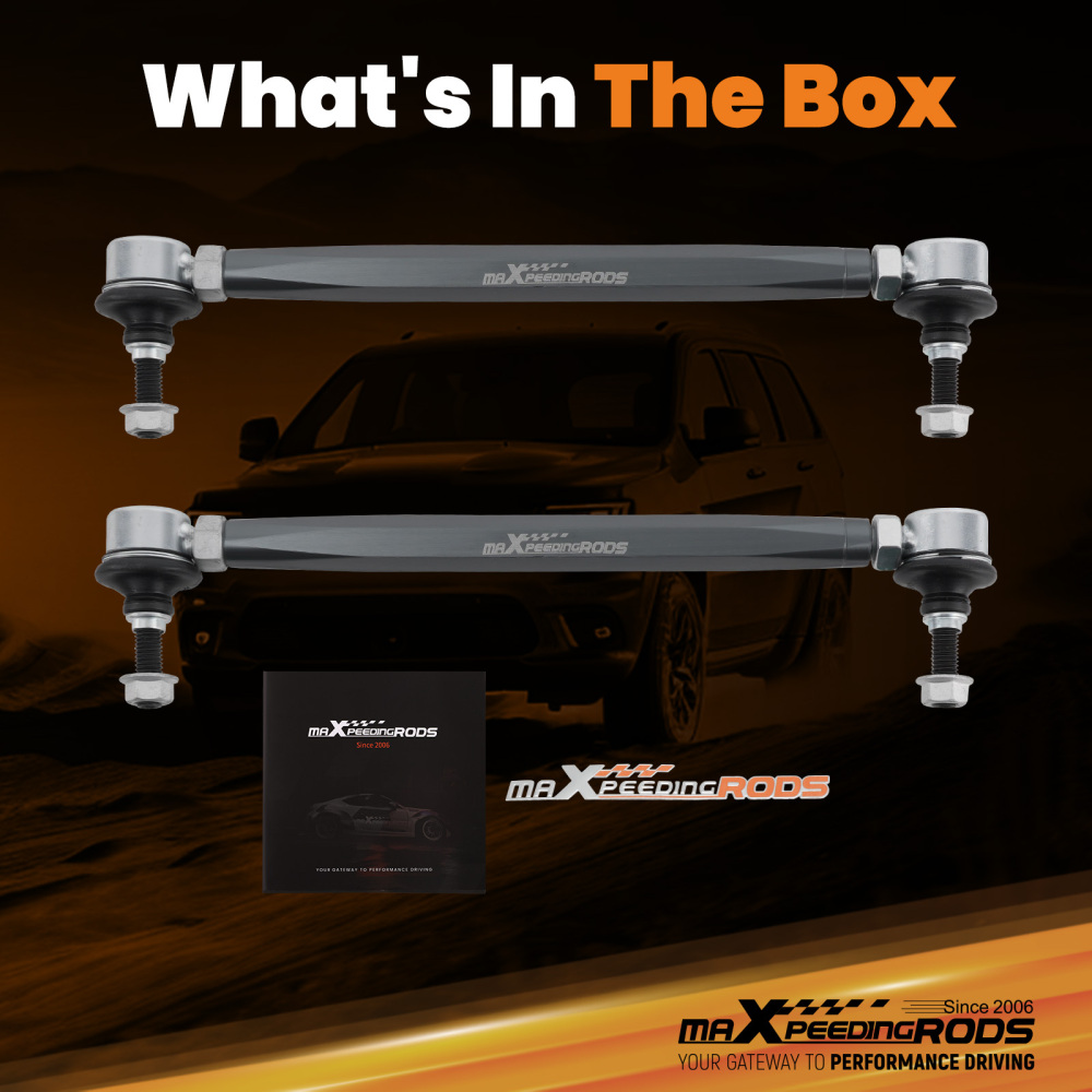 Pair Adjustable Front Sway Bar End Link 280-330mm compatible for Honda Civic 2016 2017-2019