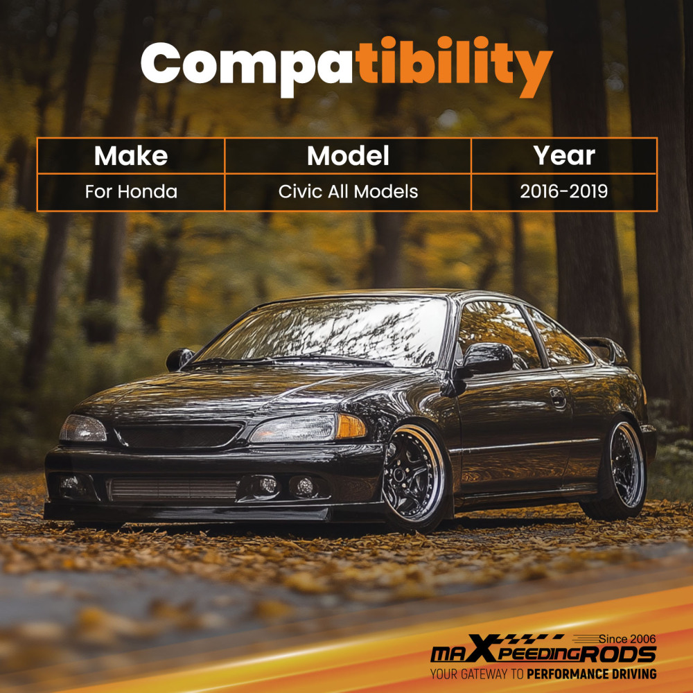 Pair Adjustable Front Sway Bar End Link 280-330mm compatible for Honda Civic 2016 2017-2019