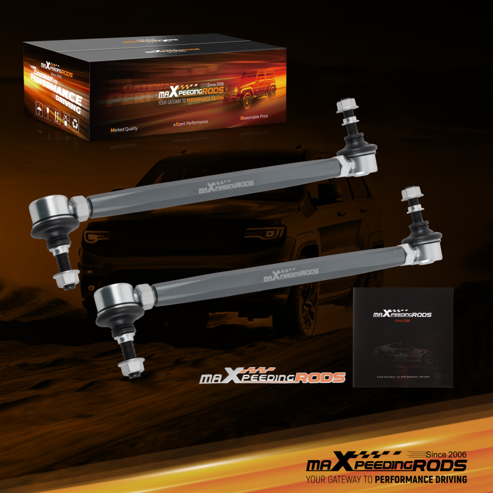 Pair Adjustable Front Sway Bar End Link 280-330mm compatible for Honda Civic 2016 2017-2019