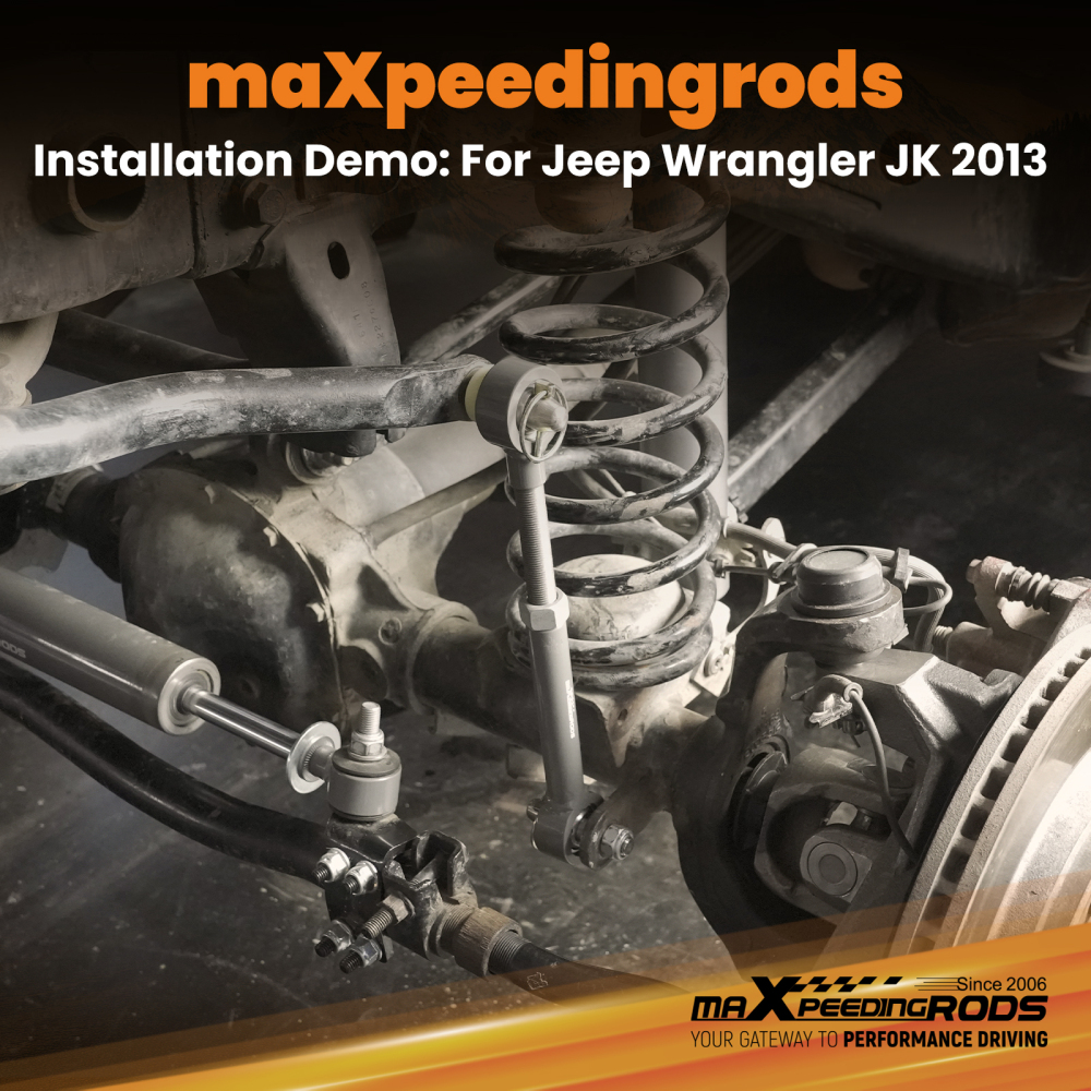 Front Extended Sway Bar End Links compatible for Jeep Wrangler JK 2007-18 2.5-6 lift