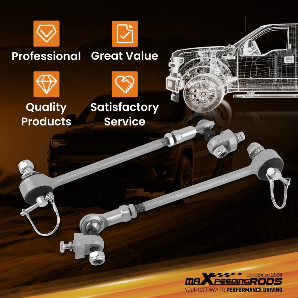 QUICK DISCONNECT SWAY BAR END LINKS compatible for JEEP CHEROKEE XJ W/3.5-6 INCH 84-2001