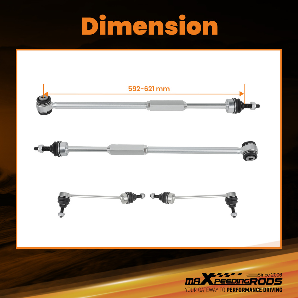 Compatible for Lincoln LS 2000-2006 Rear Torque Tie Rod Ends Sway Bar End Links Left Right