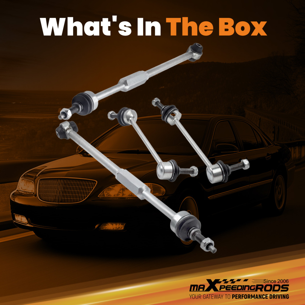 Compatible for Lincoln LS 2000-2006 Rear Torque Tie Rod Ends Sway Bar End Links Left Right