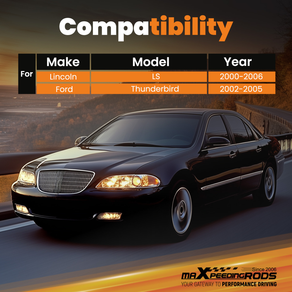 Compatible for Lincoln LS 2000-2006 Rear Torque Tie Rod Ends Sway Bar End Links Left Right