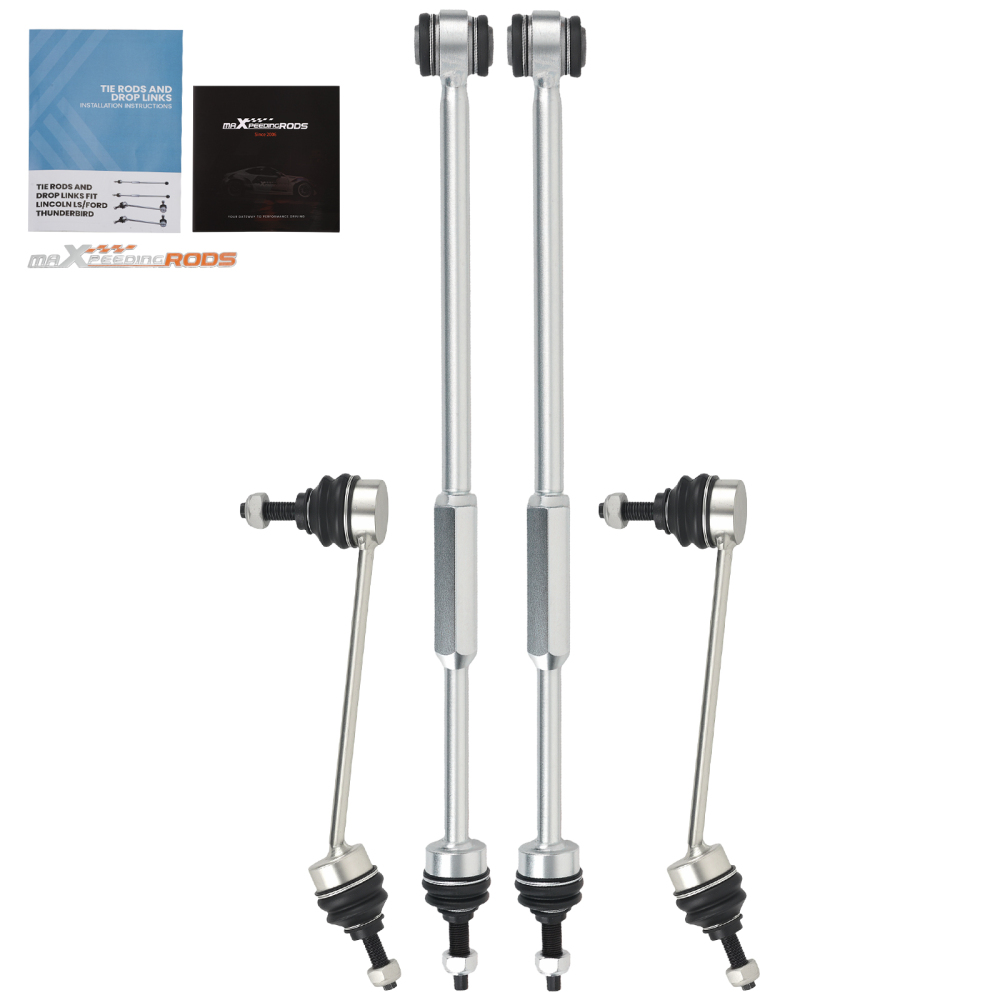 Compatible for Lincoln LS 2000-2006 Rear Torque Tie Rod Ends Sway Bar End Links Left Right
