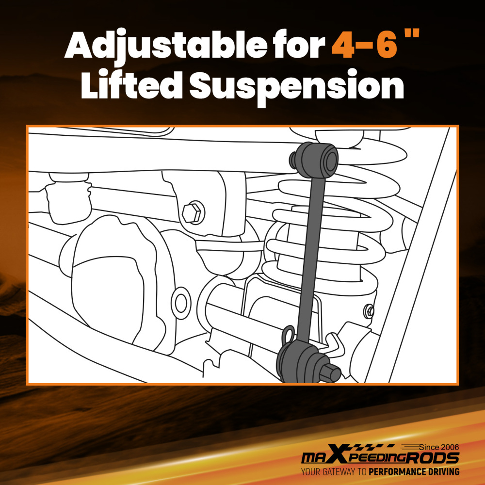 6inch Lift Replacement Sway Bar End Links compatible for Silverado/Sierra 2500 3500 HD