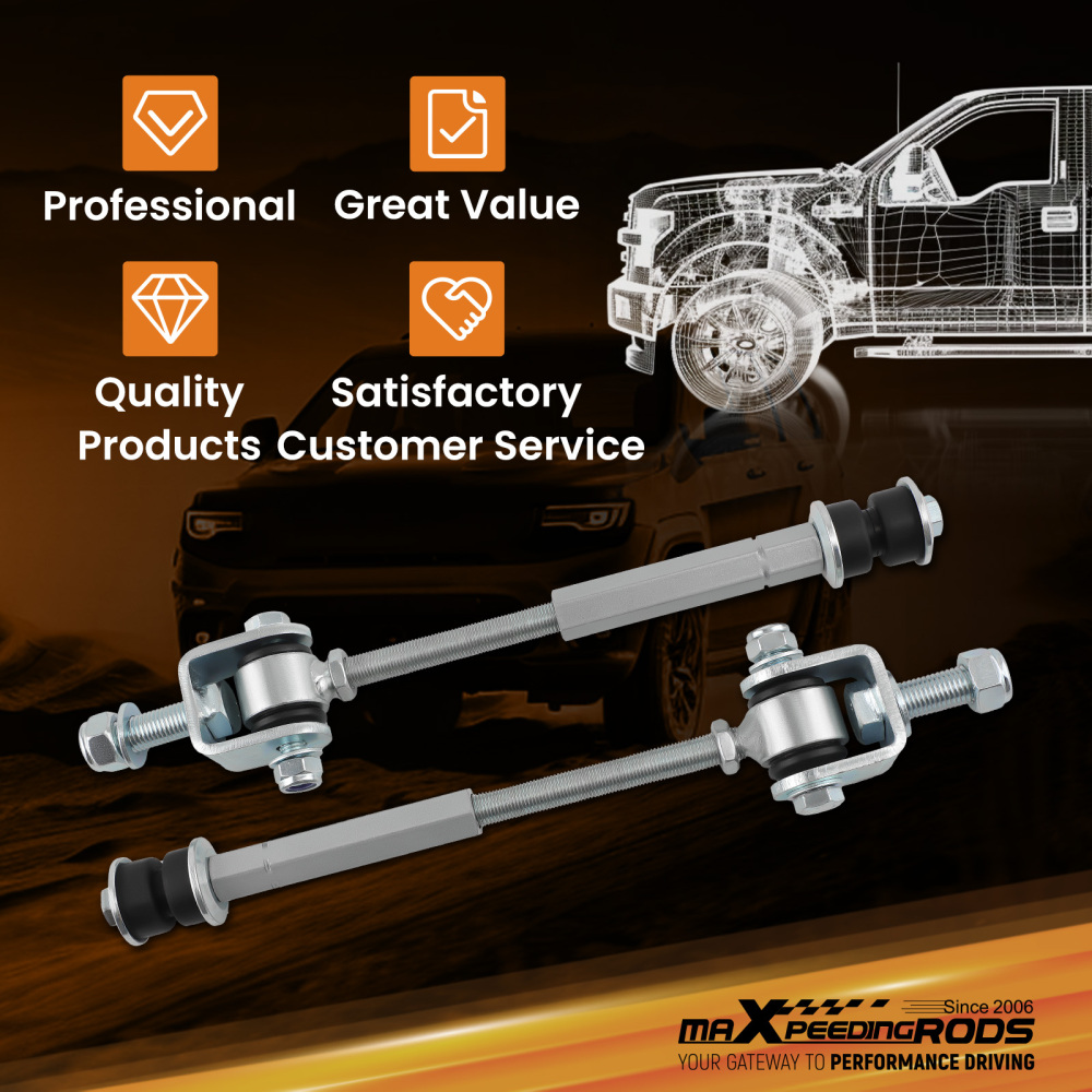 6inch Lift Replacement Sway Bar End Links compatible for Silverado/Sierra 2500 3500 HD
