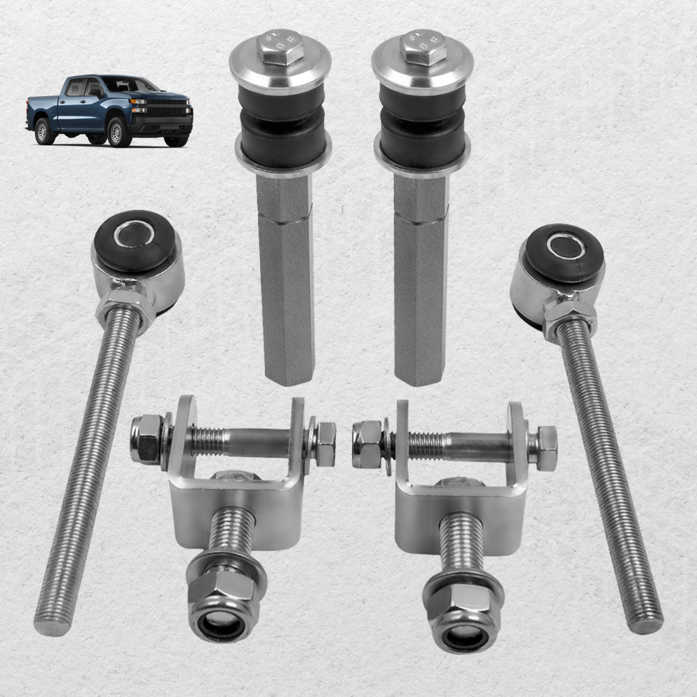 6 collegamenti di estremità della barra antirollio di ricambio per kit di sollevamento perChevy compatibile per Silverado 1500 compatibile per GMC Sierra