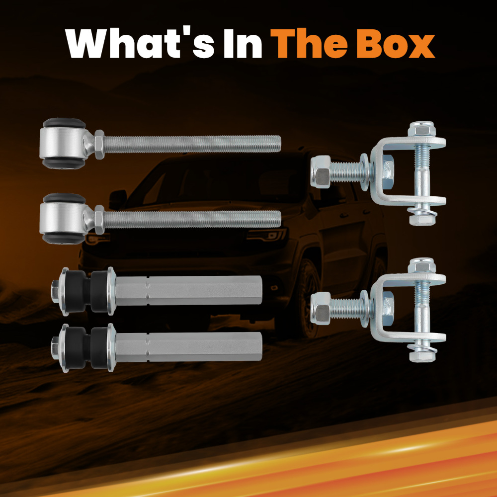 6 collegamenti di estremità della barra antirollio di ricambio per kit di sollevamento perChevy compatibile per Silverado 1500 compatibile per GMC Sierra
