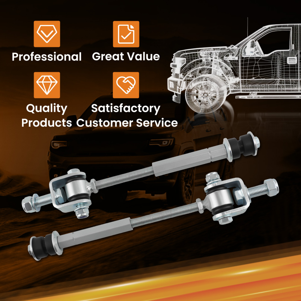 6 collegamenti di estremità della barra antirollio di ricambio per kit di sollevamento perChevy compatibile per Silverado 1500 compatibile per GMC Sierra