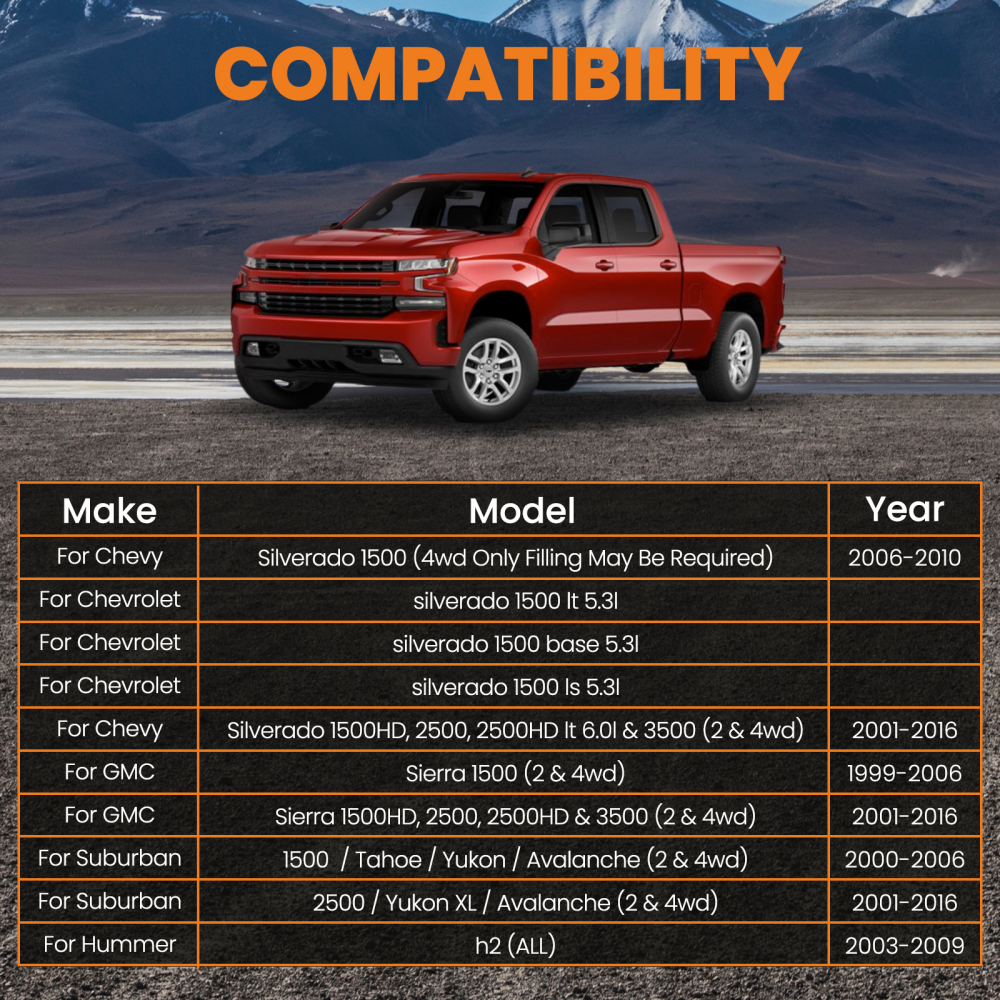 6 collegamenti di estremità della barra antirollio di ricambio per kit di sollevamento perChevy compatibile per Silverado 1500 compatibile per GMC Sierra