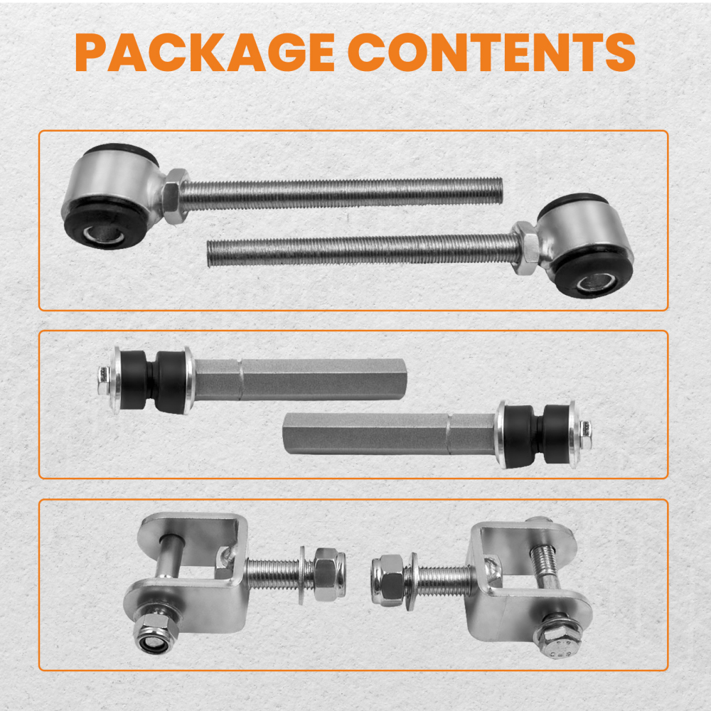 6 collegamenti di estremità della barra antirollio di ricambio per kit di sollevamento perChevy compatibile per Silverado 1500 compatibile per GMC Sierra