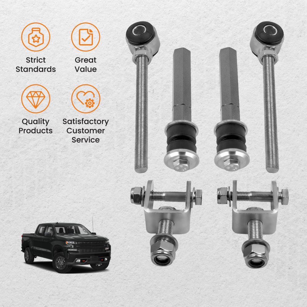 6 collegamenti di estremità della barra antirollio di ricambio per kit di sollevamento perChevy compatibile per Silverado 1500 compatibile per GMC Sierra