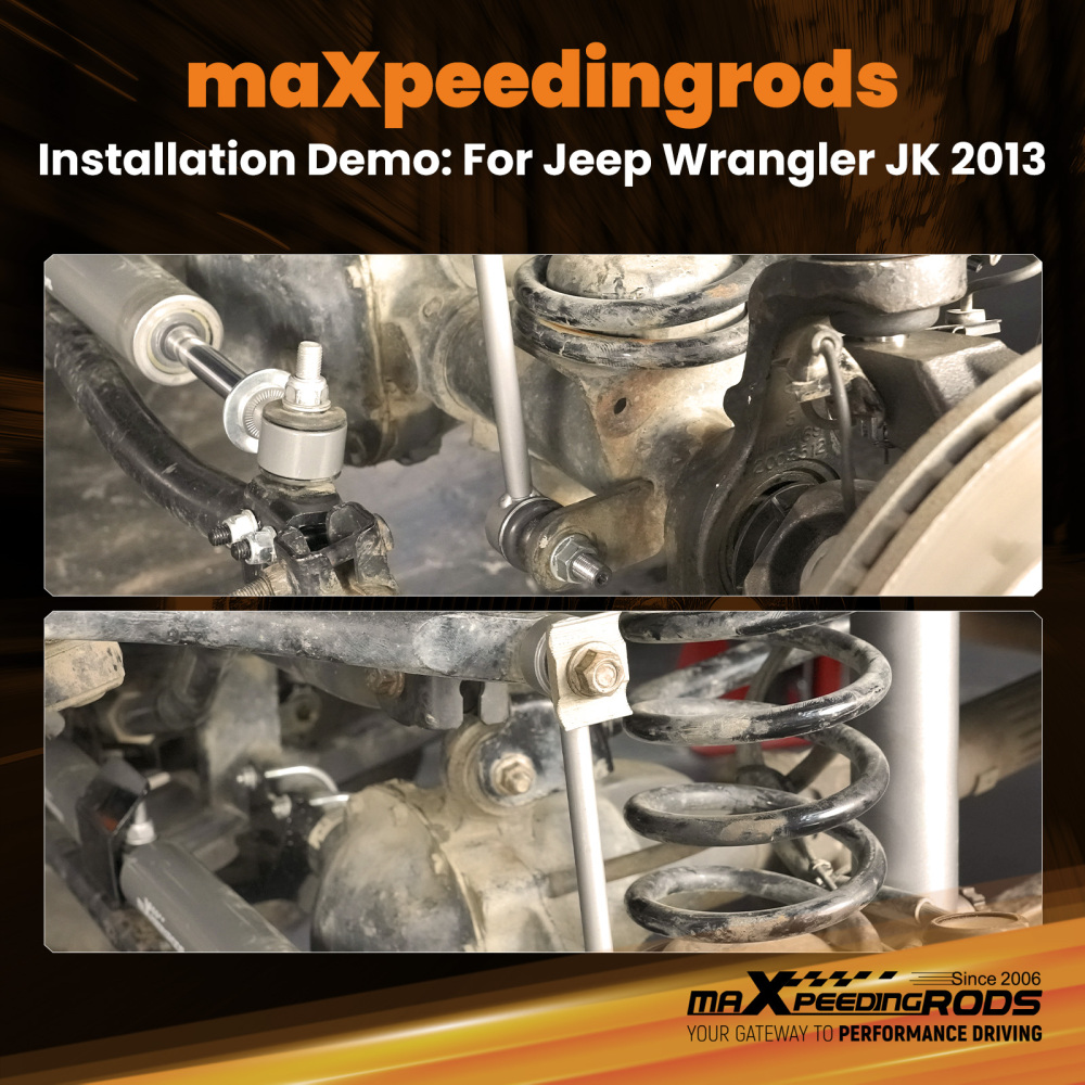 Front Stabilizer Bar End Link For 2007-2018 compatible for JEEP Wrangler JK JL with 1-2.5 lift