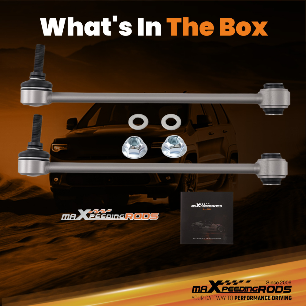 Front Stabilizer Bar End Link For 2007-2018 compatible for JEEP Wrangler JK JL with 1-2.5 lift