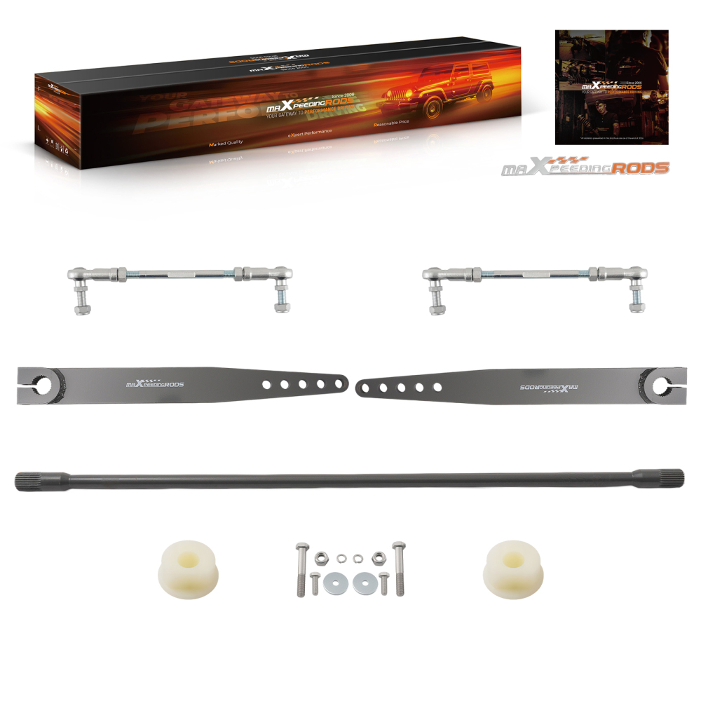 Kit De Barra Estabilizadora Delantera + Brazos De Acero compatible para Jeep Wrangler TJ LJ