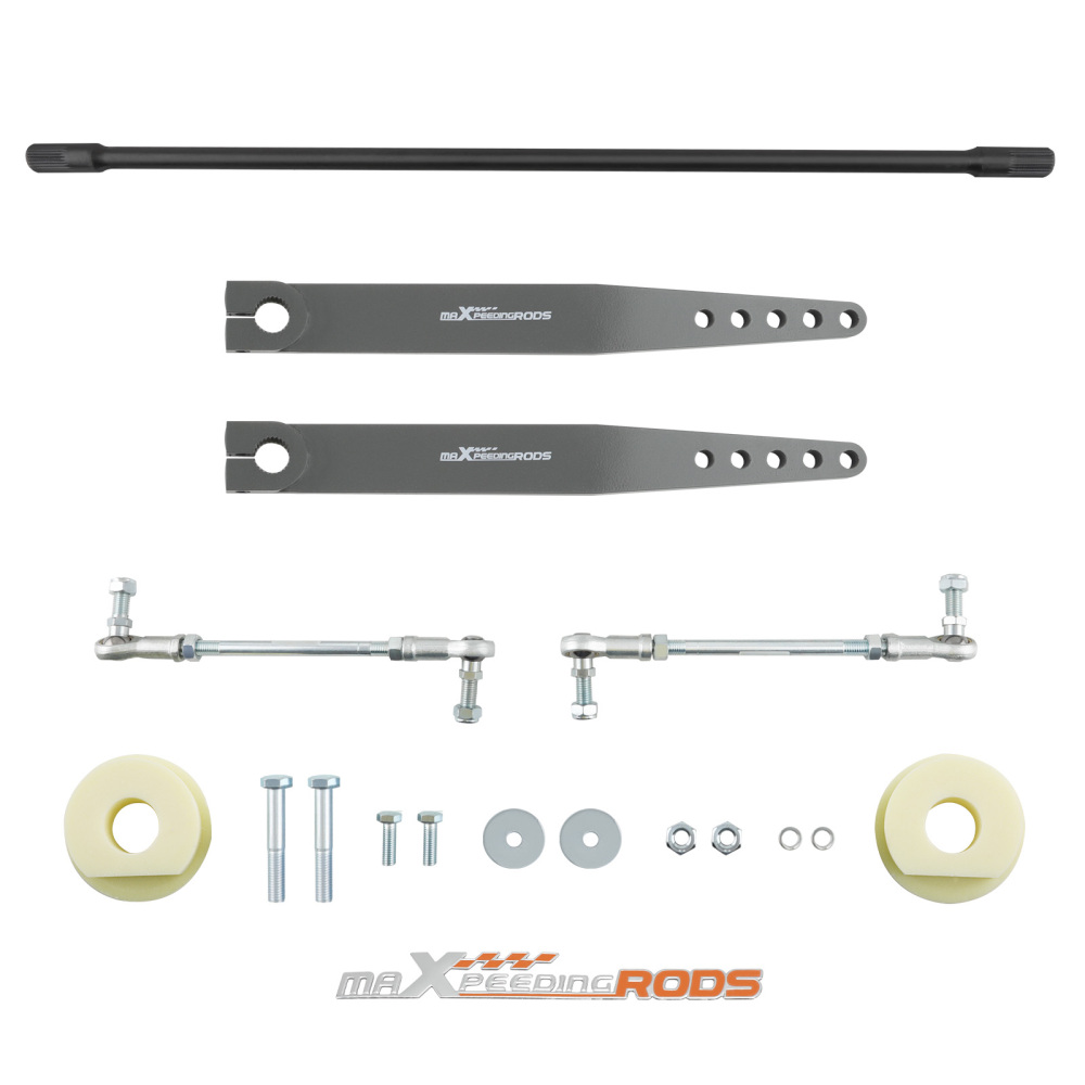 KIT BARRE STABILISATRICE AVANT AVEC BRAS EN ACIER compatible pour JEEP WRANGLER TJ LJ 97-06