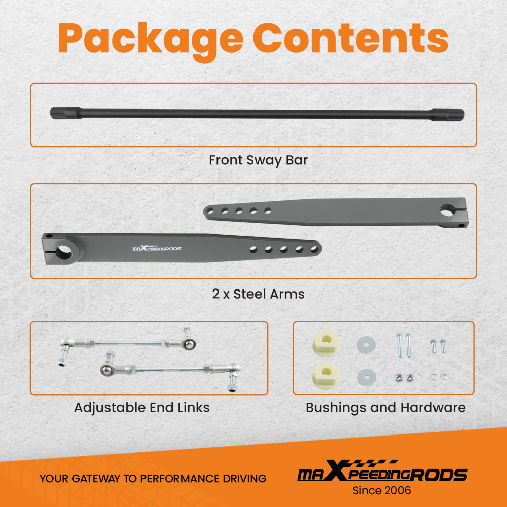 Compatible For Wrangler TJ 1997-2006 AD Front Off-Road Sway Bar Set