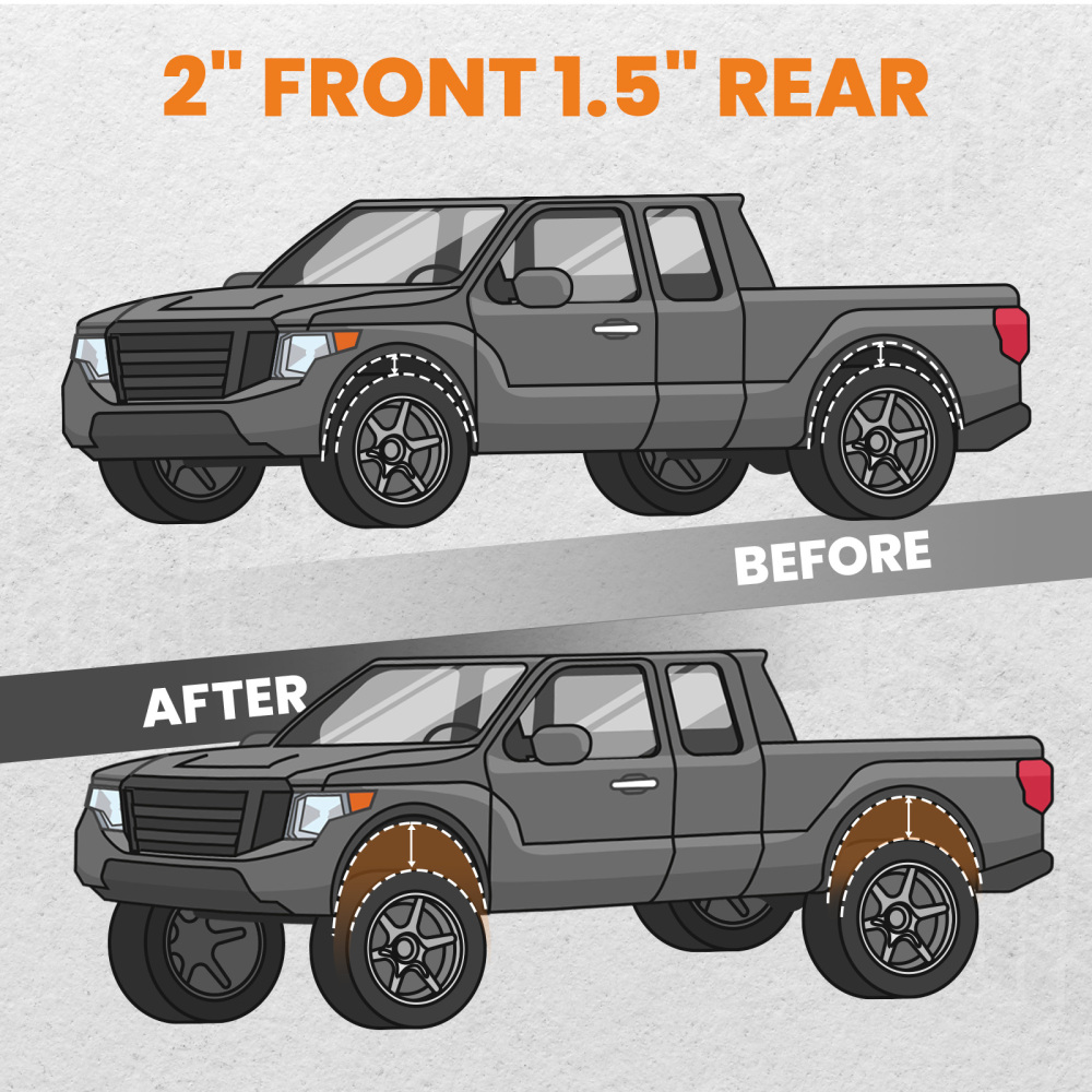 2 inch Front and rear Lift Kit w/Sway-Bars for 2005-2016 compatible for Honda Ridgeline