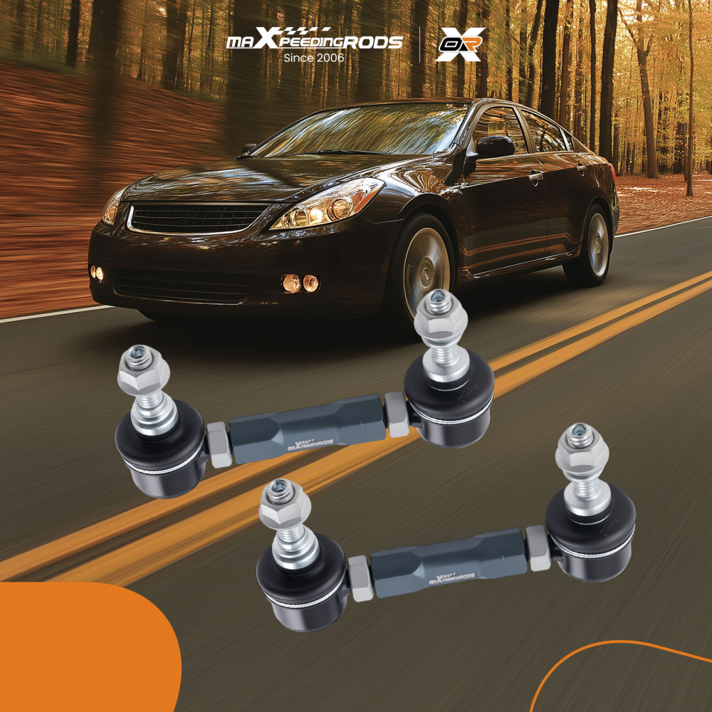 Adjustable Sway Bar End Link Kit Front Universal 137-160mm Aluminum Steel