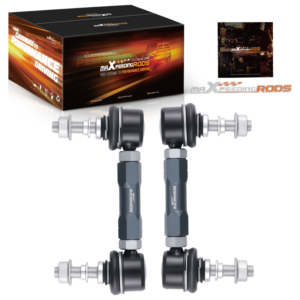 Adjustable Sway Bar End Link Kit Front Universal 137-160mm Aluminum Steel