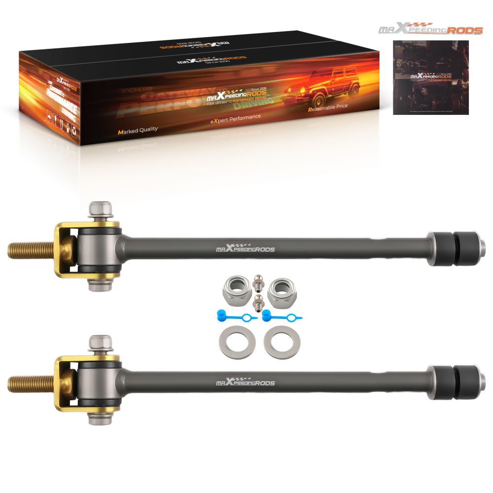 2PC Front Sway Bar Links compatible for Silverado 2500HD 3500HD compatible for Sierra 7-9 Lift 2001-2019