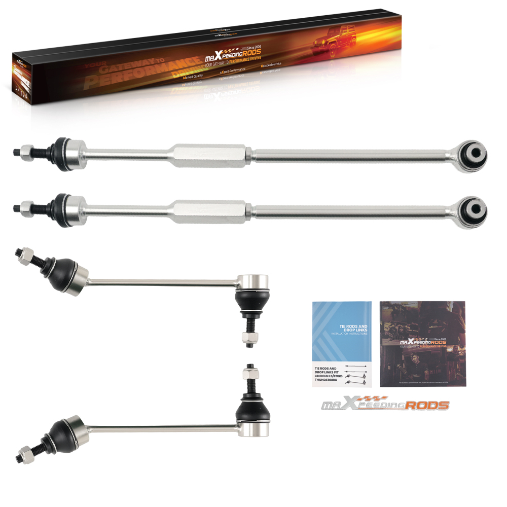 4x Rear Sway Bar End Links Torque Tie Rods Left Right compatible for Lincoln LS Thunderbird