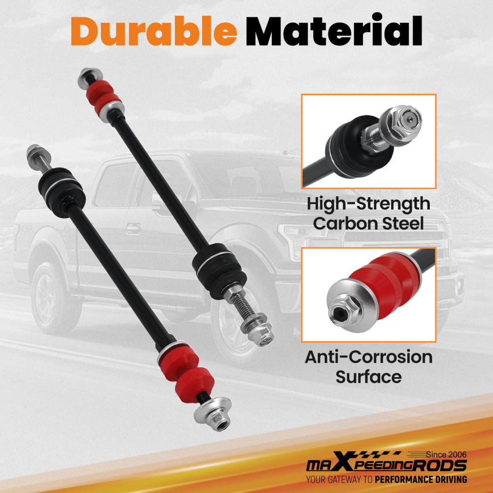 6 Front Stabilizer Sway Bar Link Kit compatible for Ram 1500 compatible for Silverado 2500HD compatible for Hummer 4WD