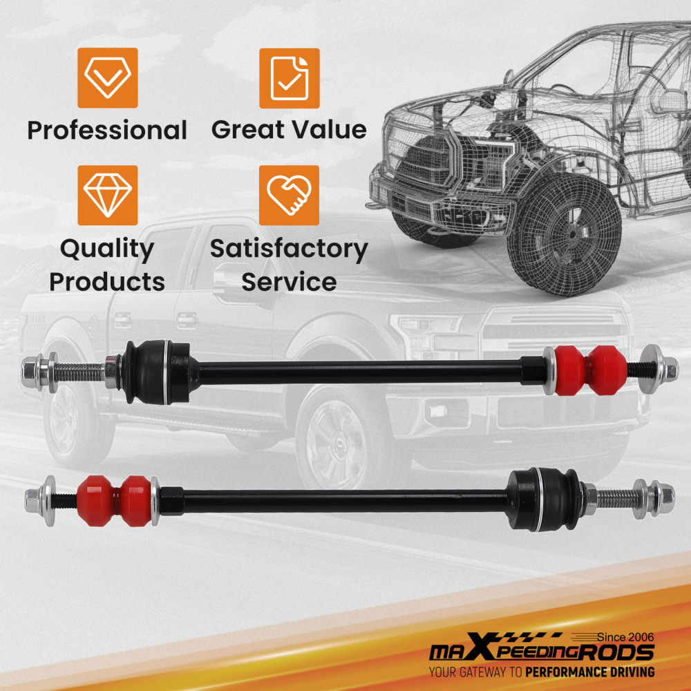 6 Front Stabilizer Sway Bar Link Kit compatible for Ram 1500 compatible for Silverado 2500HD compatible for Hummer 4WD