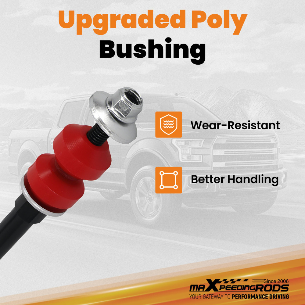6 Front Stabilizer Sway Bar Link Kit compatible for Ram 1500 compatible for Silverado 2500HD compatible for Hummer 4WD
