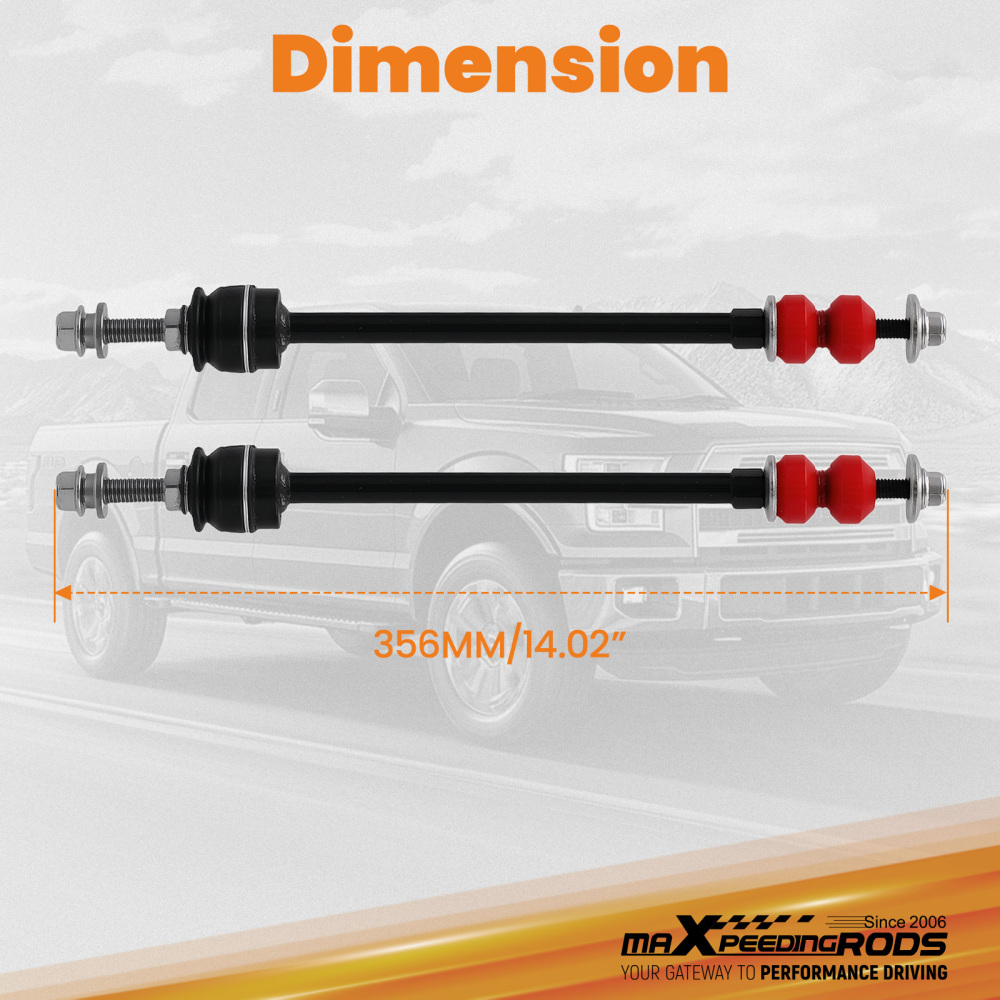 6 Front Stabilizer Sway Bar Link Kit compatible for Ram 1500 compatible for Silverado 2500HD compatible for Hummer 4WD