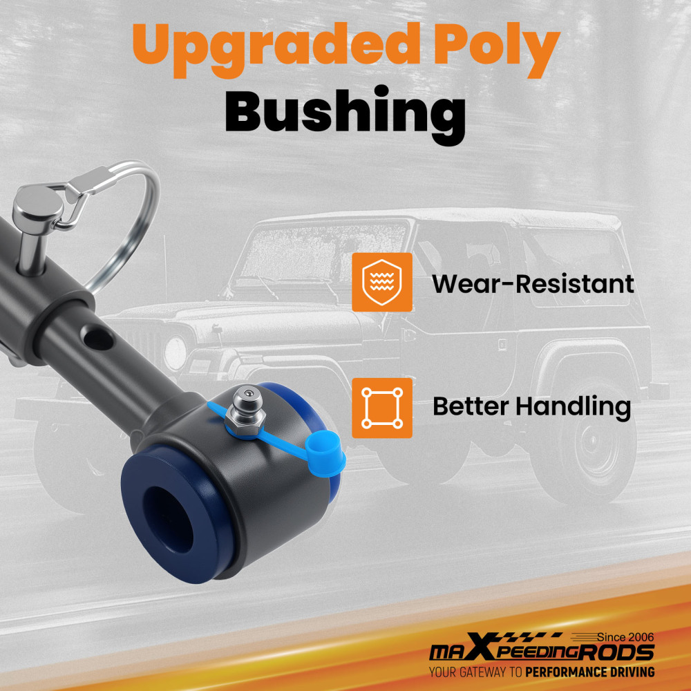 Front Sway Bar End Link compatible for Jeep Wrangler YJ 1987-1995 4-6 Lift Poly Bushing