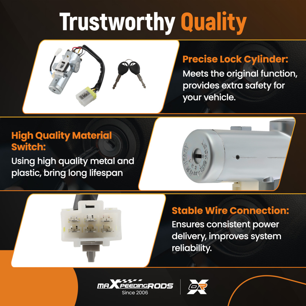 D8700-40U11 Ignition Lock Cylinder and Switch with 2Keys compatible for Nissan Maxima 95-99