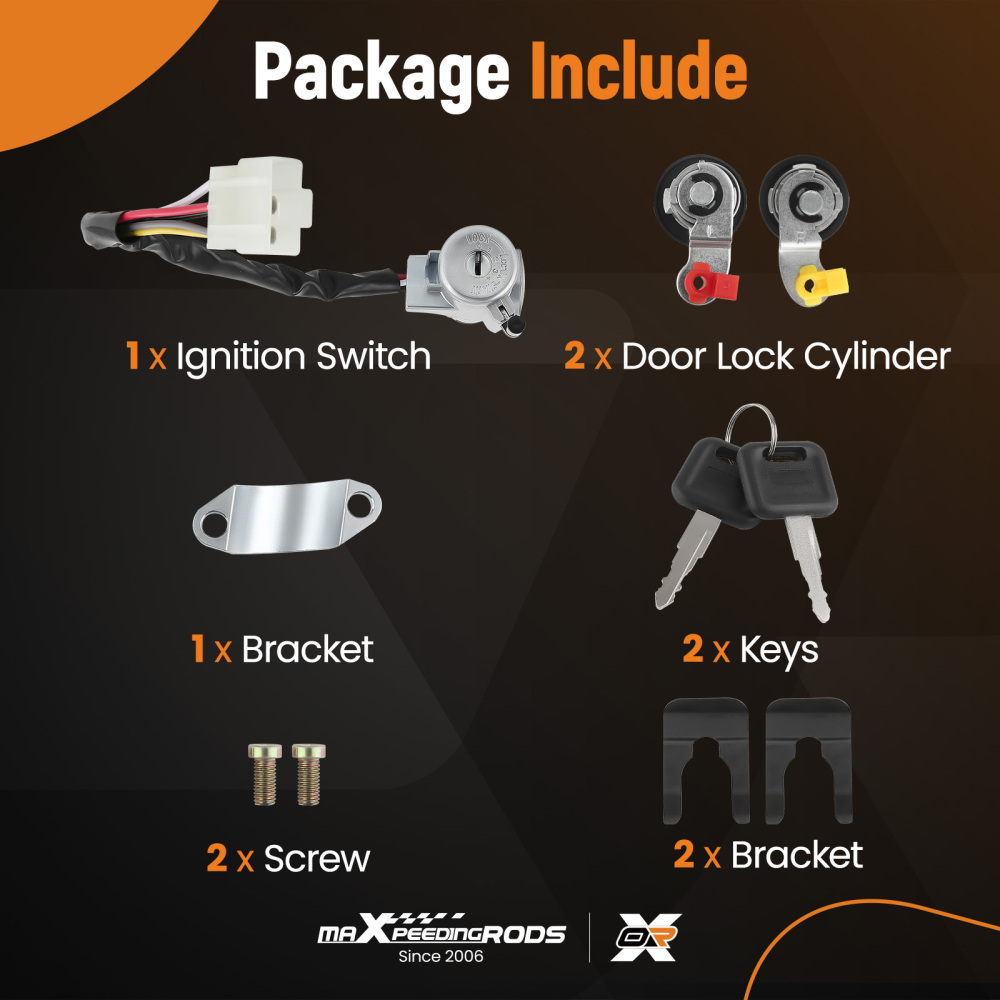 Ignition Switch Door Lock Cylinder 2 KEY compatible for Nissan D21 Pathfinder MT 1986-96