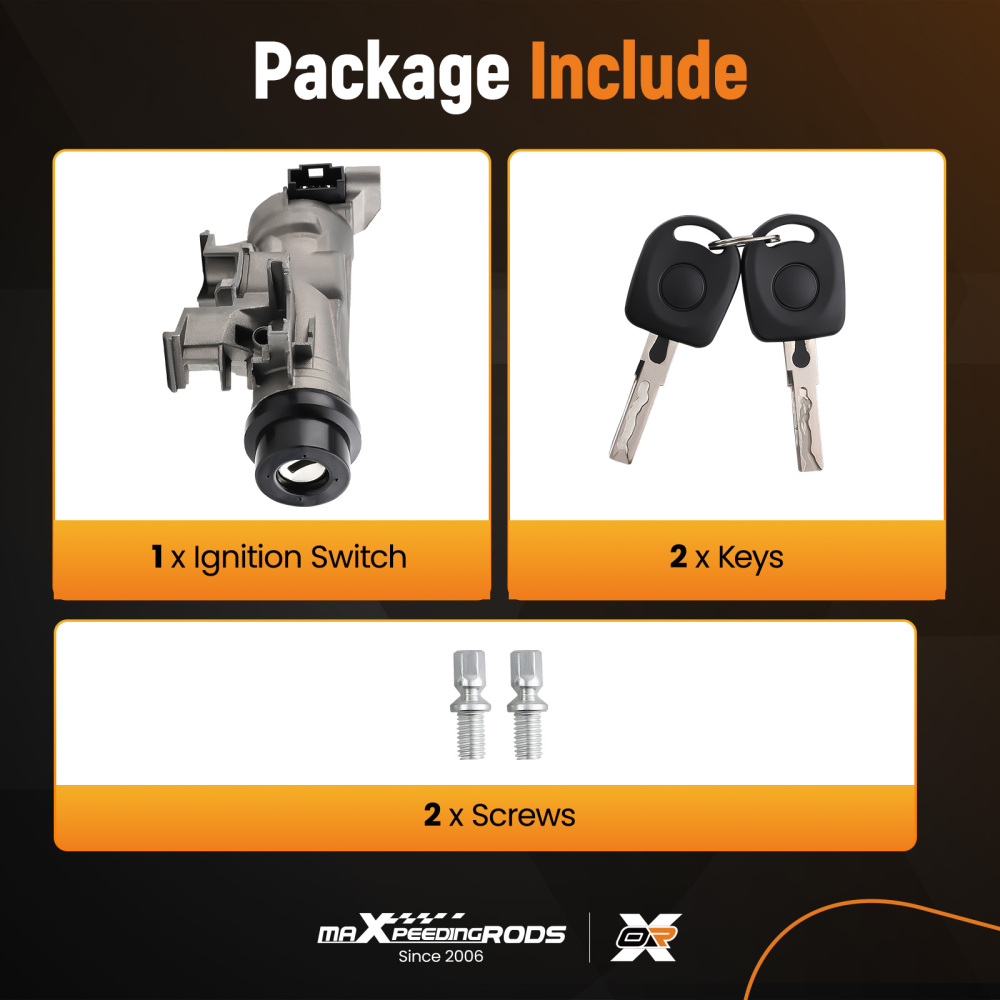 Ignition Switch With Lock Key compatible for VW Golf EOS Jetta Rabbit compatible for Audi TT A3 2004-2013