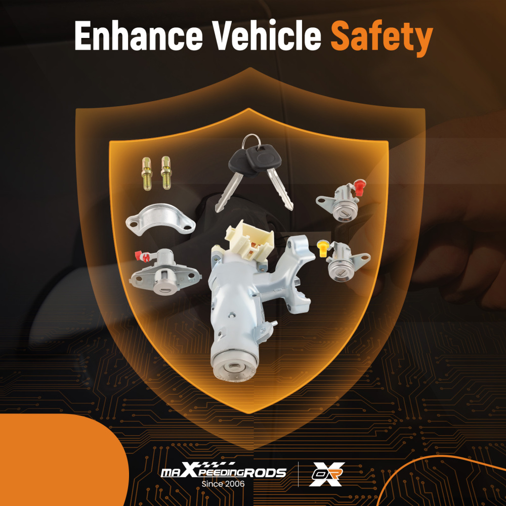 Complete Set Door Lock Ignition Switch compatible for Toyota Corolla AE110 compatible for Geo Prizm 93-95