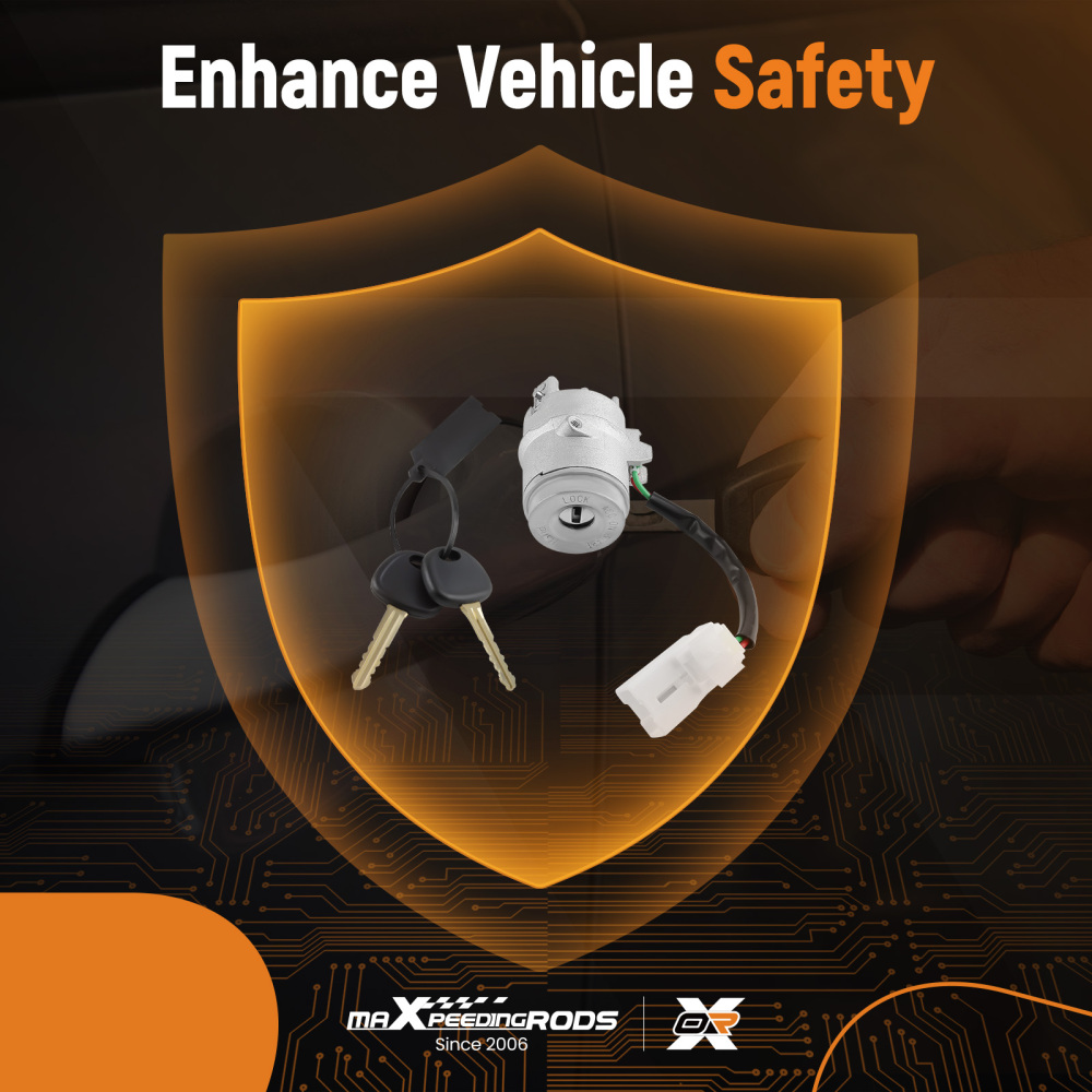 Ignition Switch Key Lock Cylinder Set compatible for Hyundai Accent 1.6L 06-11 81920-1EA00