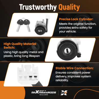 IGNITION LOCK CYLINDER+2 KEYS 819001RJ00 compatible for HYUNDAI ACCENT 2012-2017