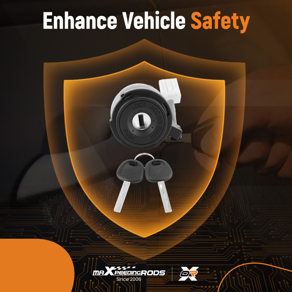 IGNITION LOCK CYLINDER+2 KEYS 819001RJ00 compatible for HYUNDAI ACCENT 2012-2017