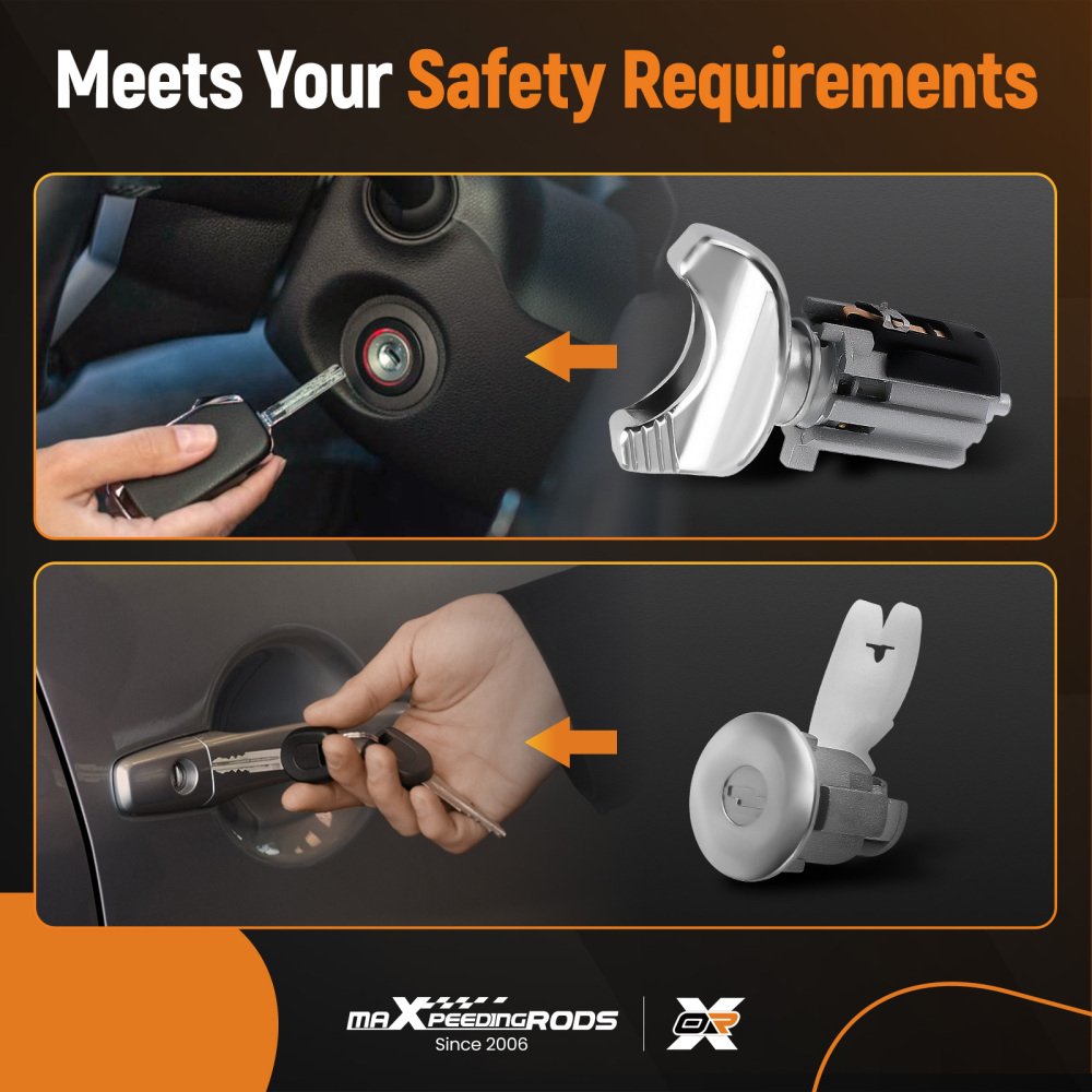 IGNITIONDOOR LOCK CYLINDER SET FOR BRONCO compatible for F-150 F-250 F-350 92-96 KEYED ALIKE