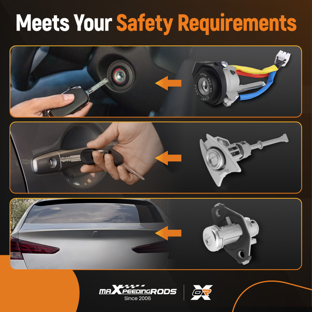 Full Door Lock Cylinder compatible for Hyundai Sonata 2009-14 Ignition Lock Cylinder