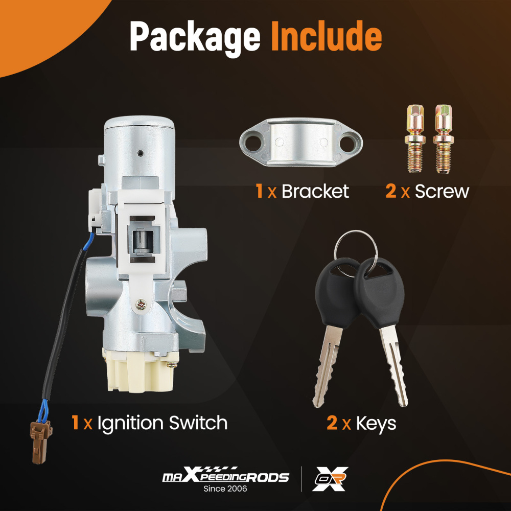 Ignition Switch w/ Lock Cylinder compatible for Nissan Maxima 1999 2000 2001 2002