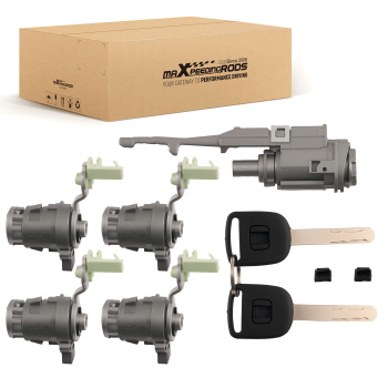 Door & Ignition Lock Cylinder w/ Keys Set compatible for Honda Element 03-11 06351-TE0-A11