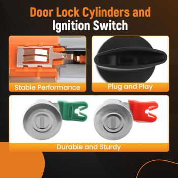 Ignition Key Switch Door Lock Cylinder compatible for Ford Econoline Van E150 E250 E350