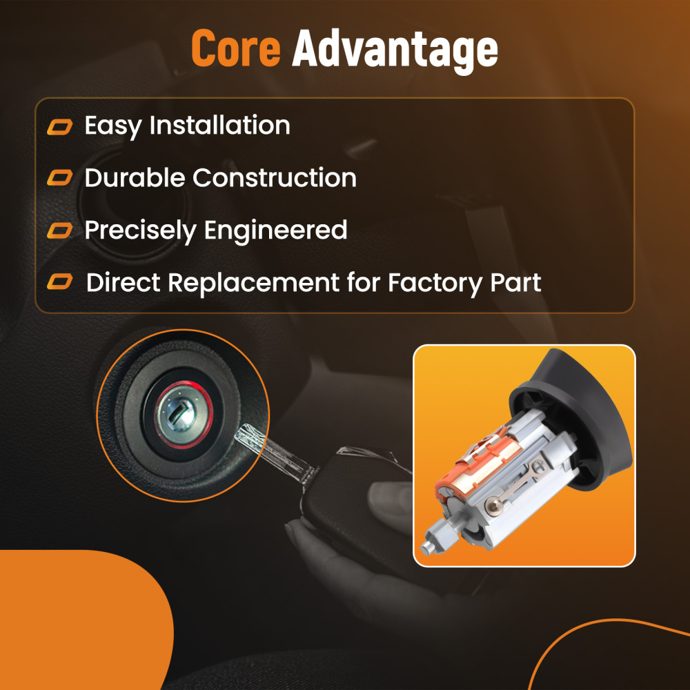 Ignition Key Switch Door Lock Cylinder compatible for Ford Econoline Van E150 E250 E350