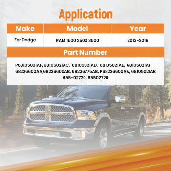 2 Plugs A/C Heater Climate Control Module compatible for Dodge RAM 1500 13-18 68105021AD