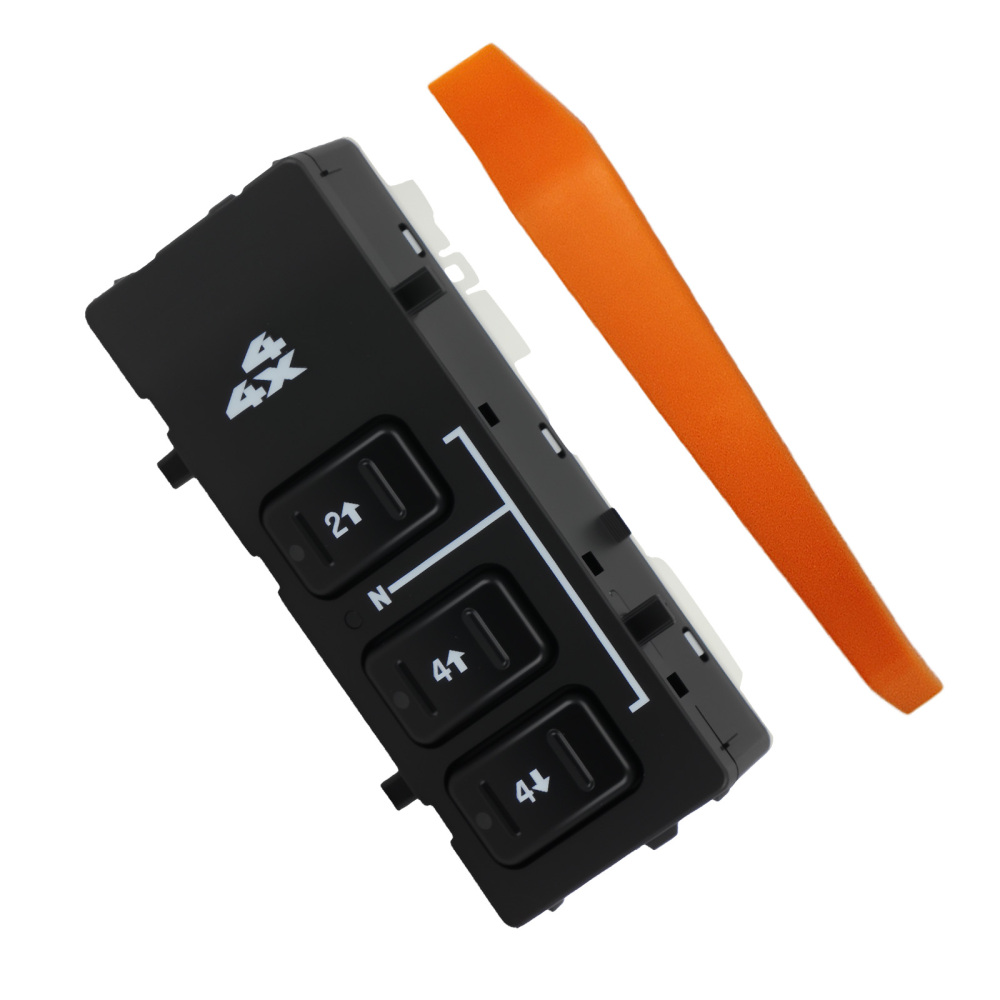 4Wheel Drive Selector Switch compatible for GMC Sierra 2500 HD 2003-2006 19259312 Black