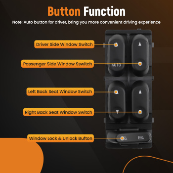 11 Pins Power Window Switch compatible for Ford F250 Super Duty 2002 2003 2004 1L2Z14529BA