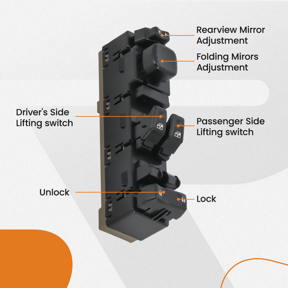 Front Driver Left Side Power Window Switch compatible for Chevy / GMC 15883318 New